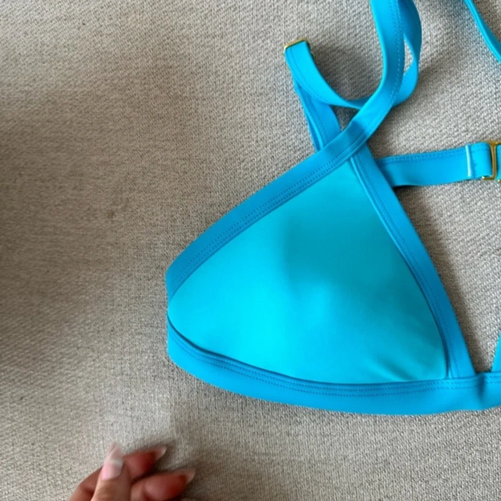 93 play street bikini bubble blue triangle Serena top new XL - Picture 8 of 8